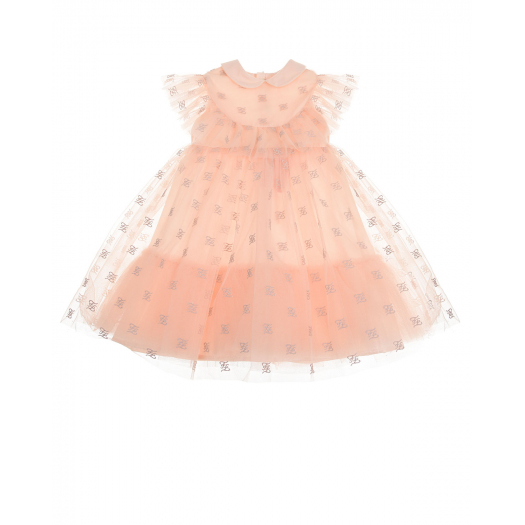 Розовое платье с оборками Fendi | Фото 1