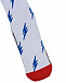 Белые носки с принтом &quot;синие молнии&quot; Happy Socks | Фото 2
