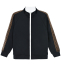 Черная спортивная куртка с коричневыми лампасами Fendi | Фото 1