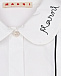 Белая рубашка с лого на воротнике MARNI | Фото 3