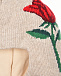 Бежевая шапка-шлем с узором &quot;роза&quot; Chobi | Фото 3