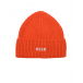 Оранжевая шапка с лого MSGM | Фото 1