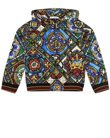 Спортивная куртка с принтом &quot;Витражи&quot; Dolce&Gabbana | Фото 1