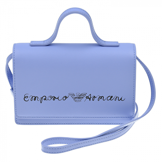 Сиреневая сумка с логотипом, 18x12x4 см Emporio Armani | Фото 1