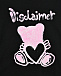 Футболка с розовым лого, черная Disclaimer | Фото 3