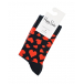 Черные носки с принтом &quot;красные сердца&quot; Happy Socks | Фото 1