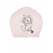 Розовая шапка с кошкой из стразов Il Trenino | Фото 1