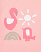 Розовая толстовка с принтом &quot;лебедь&quot; Sanetta Kidswear | Фото 3