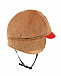 Бежевая шапка с красным козырьком GUCCI | Фото 2