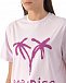 Сиреневая футболка с принтом &quot;пальмы&quot; 5 Preview | Фото 6