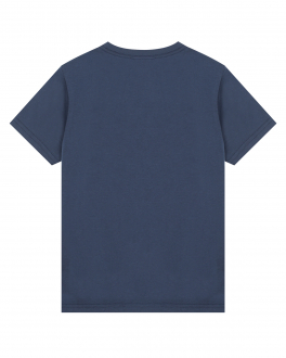 Темно-синяя футболка с голубым лого Diesel Синий, арт. 00J4P6 00YI9 K8AT | Фото 2