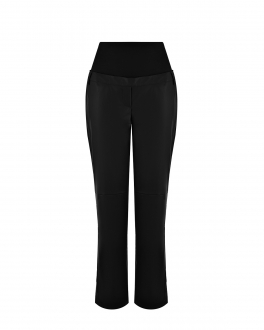 Черные брюки из эко-кожи для беременных Pietro Brunelli Черный, арт. PN0220 PE0015 9999 | Фото 1