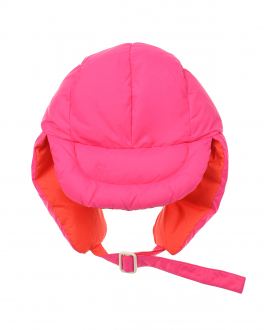Двухстронняя шапка-ушанка, красный/розовый Yves Salomon , арт. 23WFA057XXM03W B2823 | Фото 2