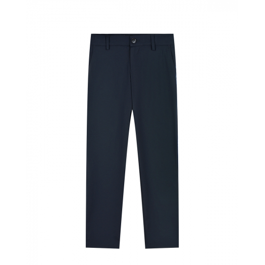 Классические брюки темно-синего цвета Emporio Armani | Фото 1