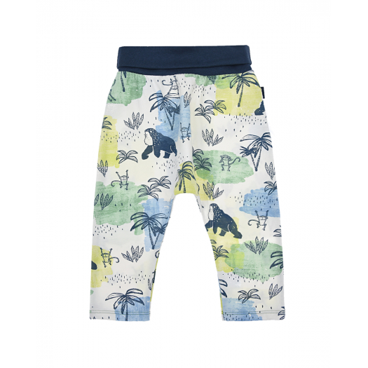 Спортивные брюки с тропическим принтом Sanetta Kidswear | Фото 1