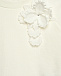 Свитшот с рюшами и объемным цветком на груди, белый Monnalisa | Фото 4