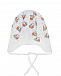 Белая шапка с декором &quot;паровозы&quot; Il Trenino | Фото 2