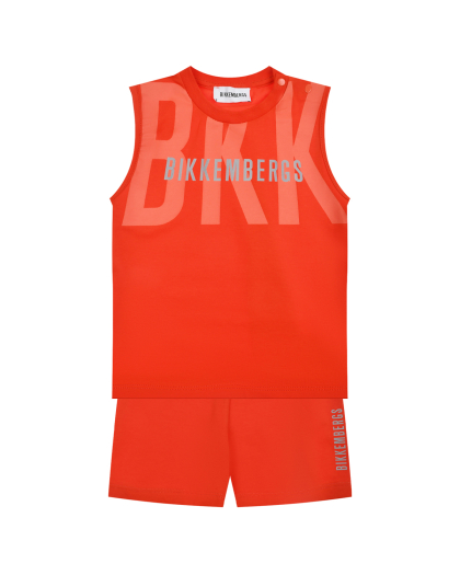 Комплект: футболка и шорты, оранжевый Bikkembergs | Фото 1