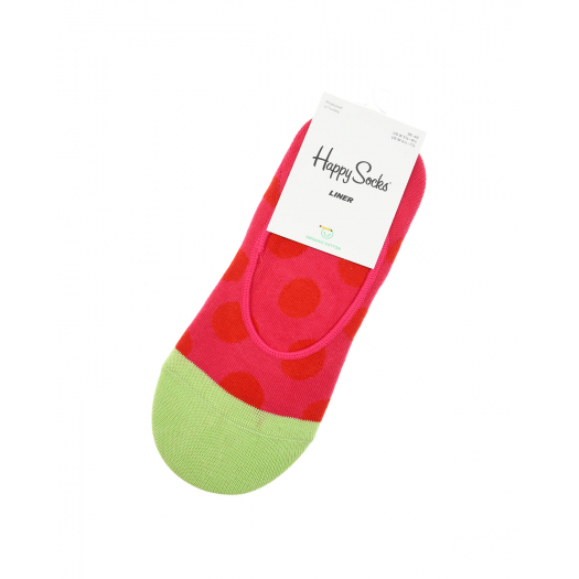 Красные следки в горошек Happy Socks | Фото 1