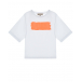 Белая футболка с оранжевой полосой  | Фото 1