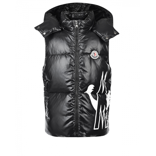 Черный пуховый жилет Gesse с логотипом Moncler | Фото 1