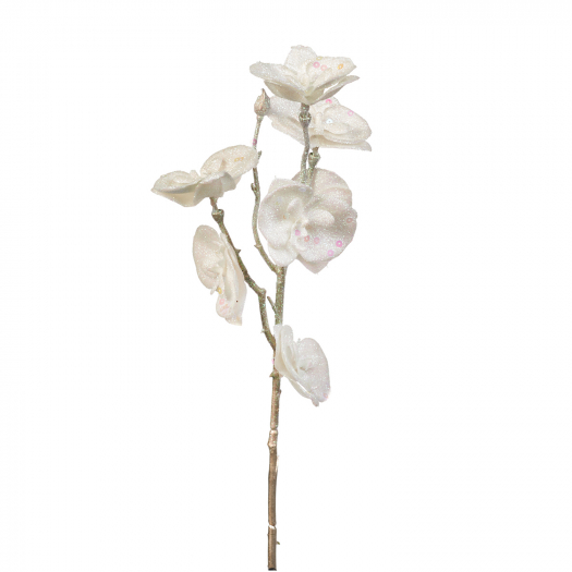 Декор Блестящие Цветы, белый, 54 см Goodwill | Фото 1