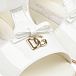 Белые босоножки с золотым лого Dolce&Gabbana | Фото 6