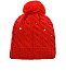 Красная шапка с помпоном и жемчужинами  | Фото 2