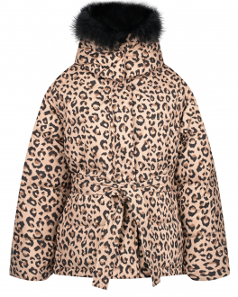 Куртка с леопардовым принтом Yves Salomon Бежевый, арт. 23WYV02969DOXW B2780 | Фото 1