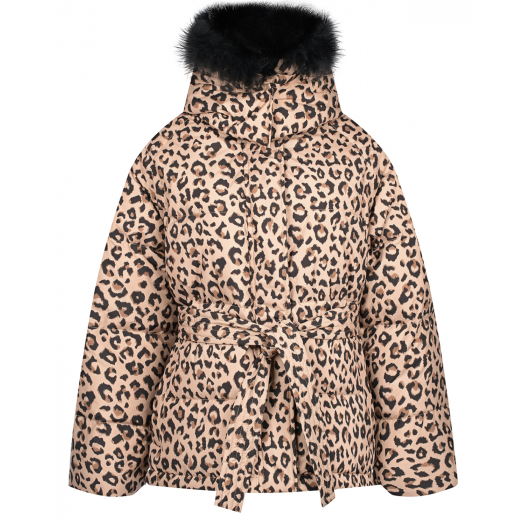 Куртка с леопардовым принтом Yves Salomon | Фото 1
