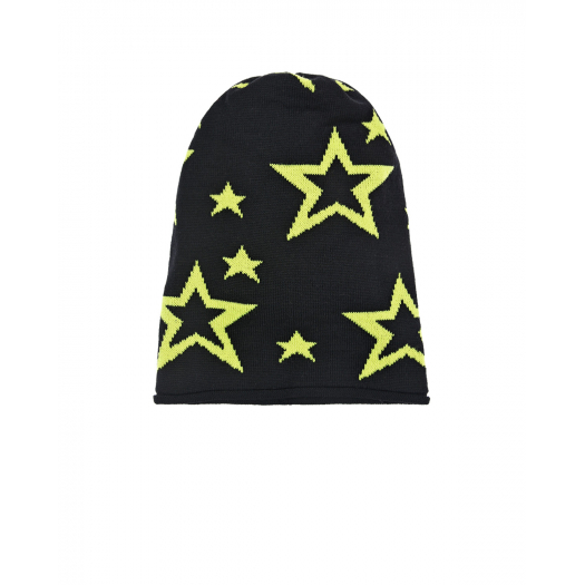 Черная шапка с желтыми звездами Catya | Фото 1