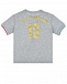 Серая футболка с принтом &quot;герб&quot; Dolce&Gabbana | Фото 2