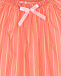 Шелковая пижама кораллового цвета в полоску AMIKI | Фото 6
