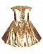 Золотистое платье с двухсторонними пайетками Dan Maralex | Фото 2