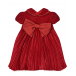 Красное бархатное платье с бантом Monnalisa | Фото 1