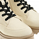 Высокие бежевые ботинки с черными шнурками Karl Lagerfeld kids | Фото 6