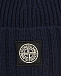 Синяя шапка с логотипом на отвороте  | Фото 3