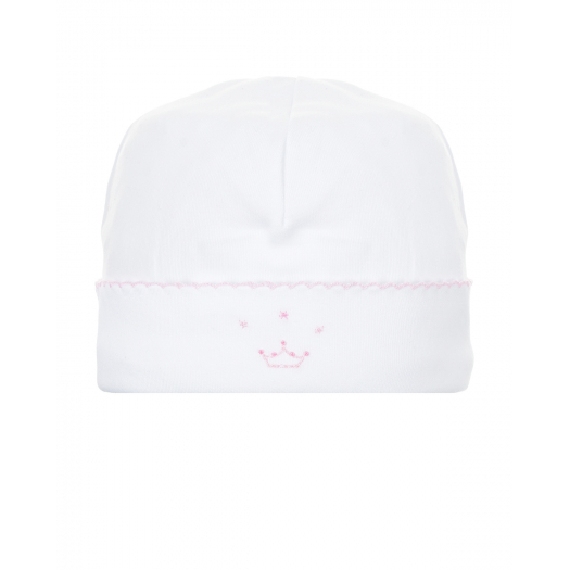 Белая шапка с вышивкой &quot;корона&quot; Lyda Baby | Фото 1