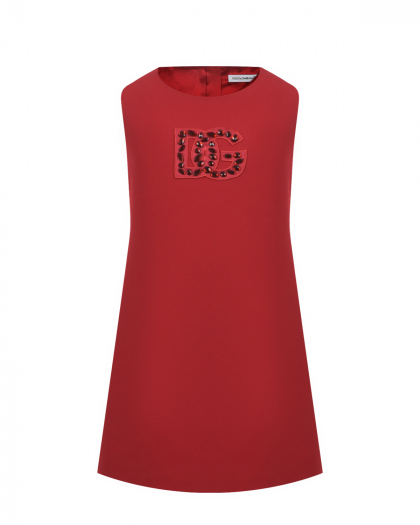 Платье с лого из стразов Dolce&Gabbana | Фото 1
