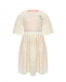 Платье с пайетками рукава-накидки, светло-розовое Eirene | Фото 1