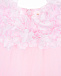 Нарядное розовое платье с цветочной аппликацией Monnalisa | Фото 3