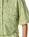 Зеленая рубашка с шитьем Forte dei Marmi Couture | Фото 7