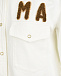 Белая джинсовая рубашка с аппликацией из страз Forte dei Marmi Couture | Фото 7
