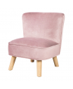 Детское велюровое кресло Lil Sofa, розовый