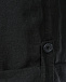 Льняные шорты с поясом на кулиске, черные 120% Lino | Фото 5