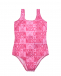 Розовый купальник с логотипом Moschino | Фото 1