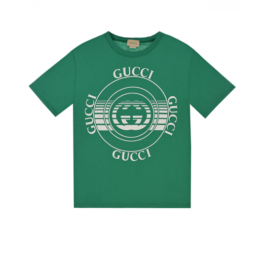 Зеленая футболка GUCCI | Фото 1