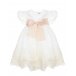 Белое платье с розовым бантом Marlu | Фото 1