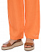 Оранжевые льняные брюки 120% Lino | Фото 7