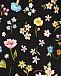 Черные леггинсы с цветочным принтом Monnalisa | Фото 3